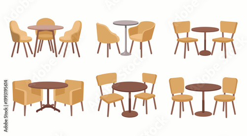 Dining Table and Chair Collection – Interior Furniture Set