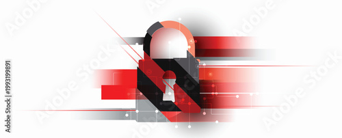 Cyber lock background and technology web services for business and internet project.