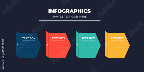 modern infographic template. Infographic design 4 options or steps with icons. Infographic business concept. Can be used for info graphics, flow charts, presentations, web sites, banners.