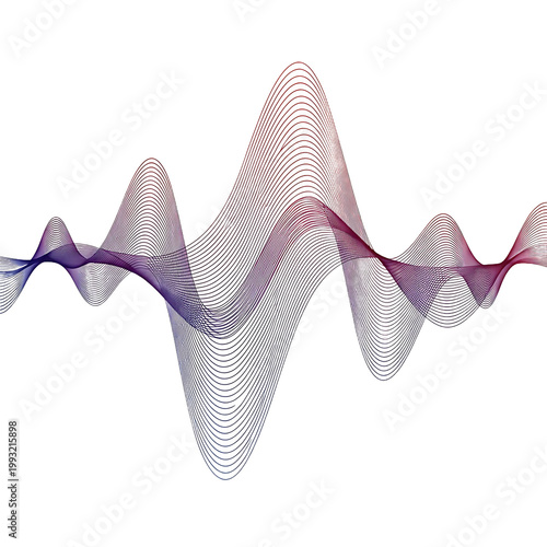 Sound wave pattern design element.