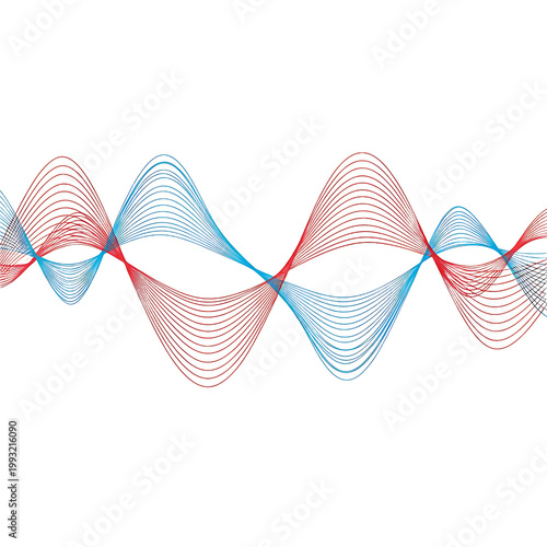 Vibrant Colorful Waveform Graphic Design Element.