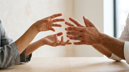 Hand gestures expressing creativity and communication, expressive motion study, modern minimal composition, clean background, realistic detail, no logos
