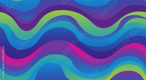 Vibrant Wavy Abstract Background with Colorful Gradient Waves