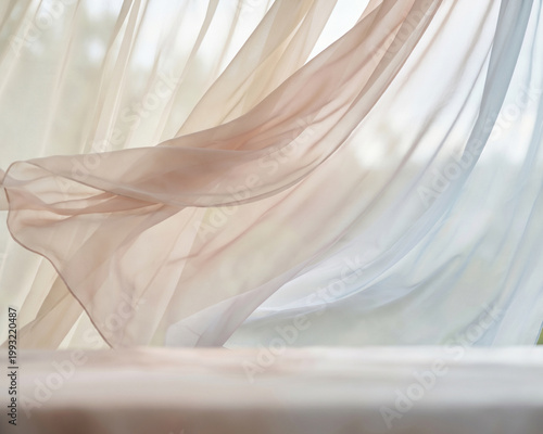 Background with flowing cloth, soft, for product presentation