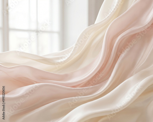 Background with flowing cloth, soft, for product presentation