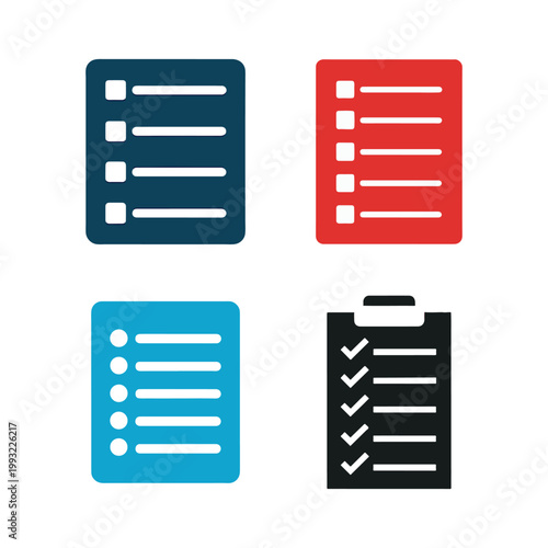 Colorful checklist icons with different colored backgrounds for business and productivity use  checklist  colorful  icons
