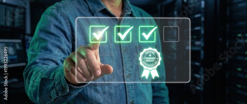 Digital security assessment action data center location visual representation content high-tech environment close-up viewpoint cybersecurity concept for enhanced protection