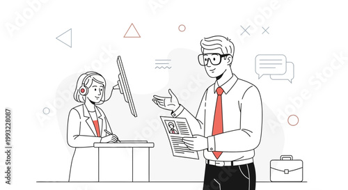 Job Interview and Recruitment Process - Business Meeting and HR Discussion