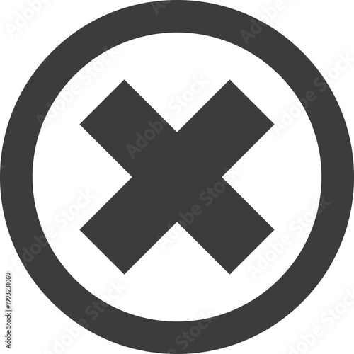 Cross Mark in Circle Icon