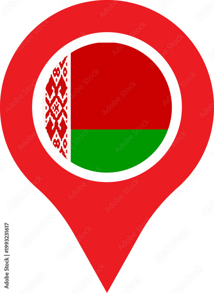 Obraz premium Belarus Location Pin