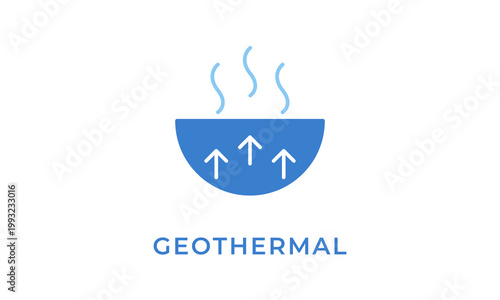 Geothermal vector icon isolated on white background