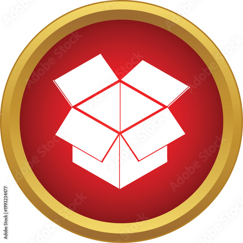 Open cardboard box icon representing shipping, logistics, and packaging concepts