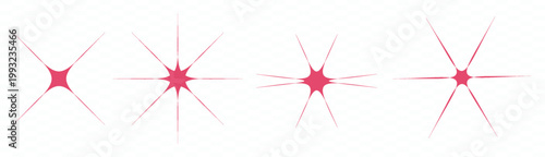 Pink Starburst Graphic Elements Collection