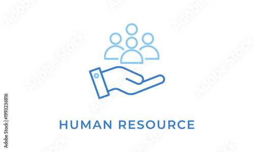 Human Resource vector icon isolated on white background