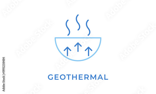 Geothermal vector icon isolated on white background
