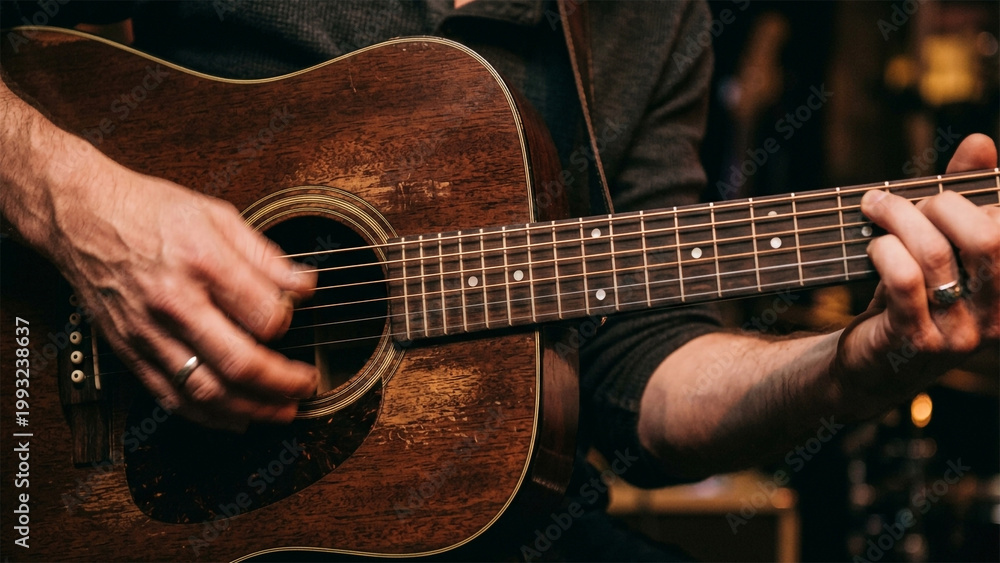 Obraz premium musician playing guitar