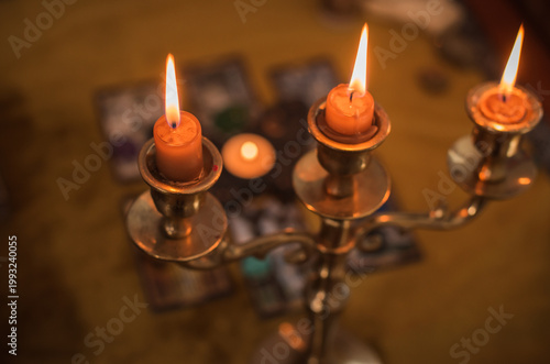 Konstfotografi Altar on a velvet a candle and other stuff