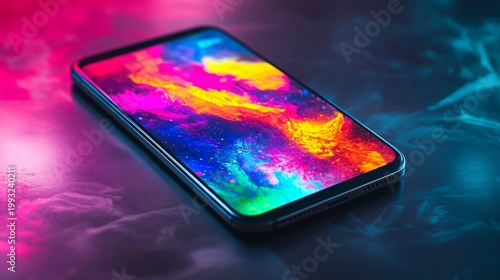 Colorful Display Of A New Smartphone