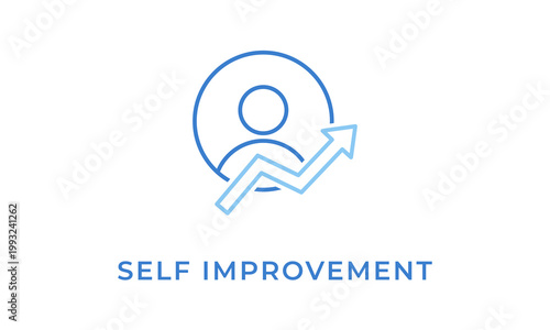 Self Improvement vector icon isolated on white background