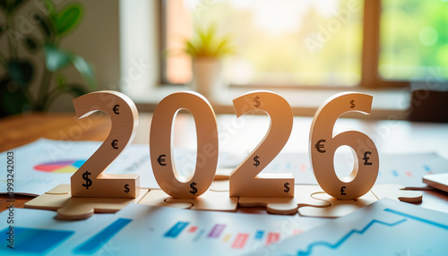 Financial puzzle pieces representing the numbers 