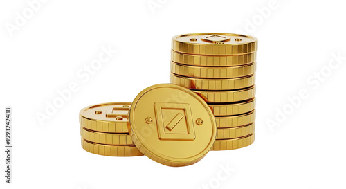 Golden Coins with Geometric Symbol