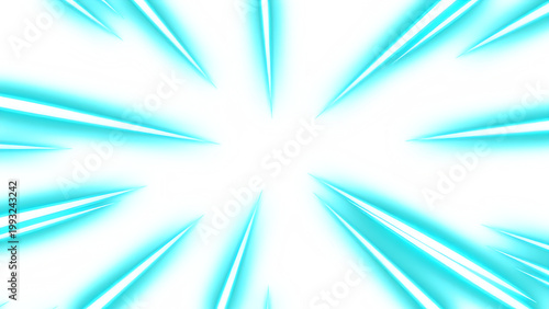 Blue Anime Speed Line Burst with Glowing Manga Motion Energy Effect