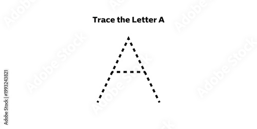 Trace the Letter A for preschool kids.