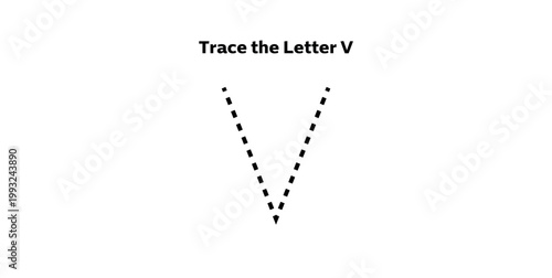 Trace the Letter V for preschool kids.