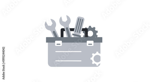 Toolbox with Hand Tools and Gear for Repair and Maintenance