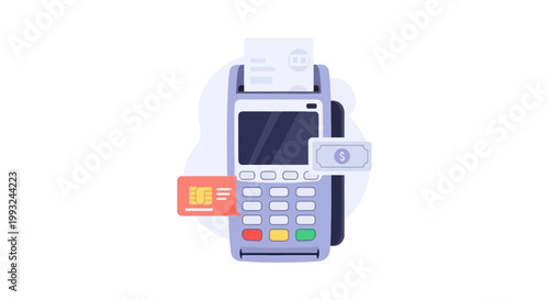 Point of Sale Terminal with Card Payment Terminal and Receipt Printer