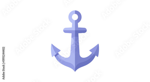 Simple Nautical Anchor Icon for Marine and Maritime Themes