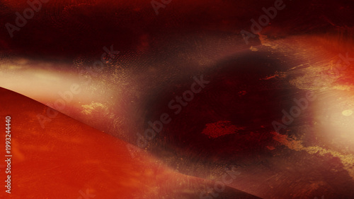 Cinematic red nebula space background, cosmic dust and gas clouds in deep universe, abstract dark red galaxy texture for sci-fi posters