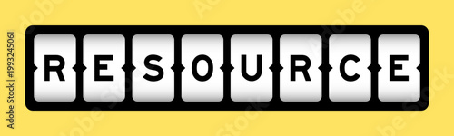 Black color in word resource on slot banner with yellow color background