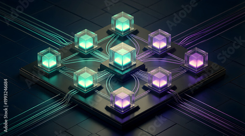 AI Container Orchestration with Workload Cube Grid Isometric 3D Visualization for Enterprise Container Orchestration Technology