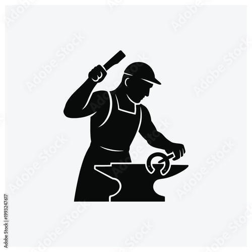 Silhouette of a woodworking craftsman using a lathe, representing carpentry or joinery.
