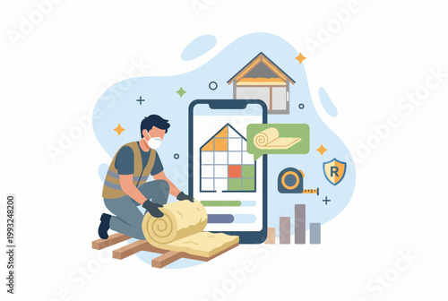 Home Energy Insulation and Efficiency Improvement Concept