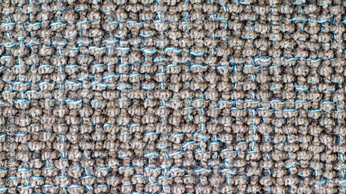 Quadro su tela High-quality seamless texture of grey gabardine fabric