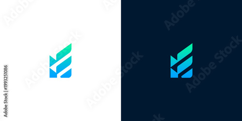 Modern abstract geometric logo design representing growth and progress