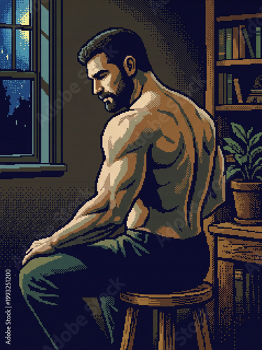 Man Seated by Window