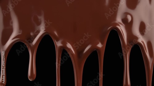 Chocolate Dripping Down for Dessert Topping and Sweet Design