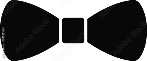 Classic Black Bow Tie Silhouette Icon for Formal Wear Groomsmen Outfits Weddings Gala Events and Professional Men’s Fashion Accessory Graphic Designs