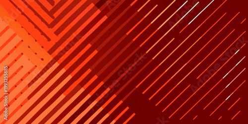 Abstract geometric background featuring diagonal and parallel red orange lines