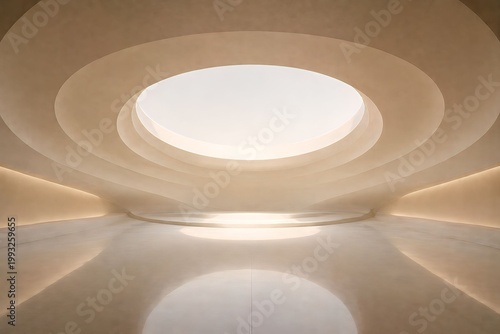 Minimal Surreal Light Architecture with Smooth Organic Curves and Natural Illumination