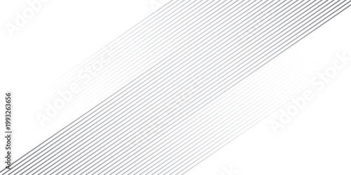 Slant line halftone gradation texture. Fading diagonal stripe gradient background. Black oblique pattern backdrop. Vanishing thin parallel line wallpaper for overlay