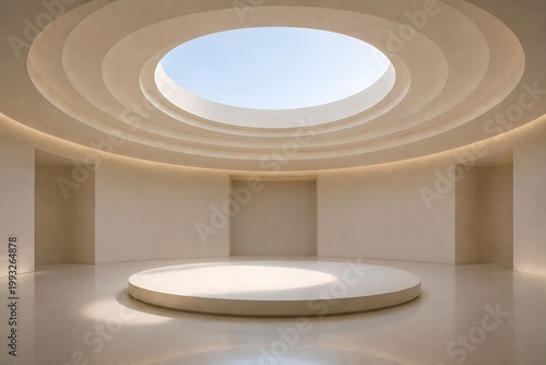 Luxury Minimal Surreal Light Architecture with Smooth Organic Curves and Natural Illumination