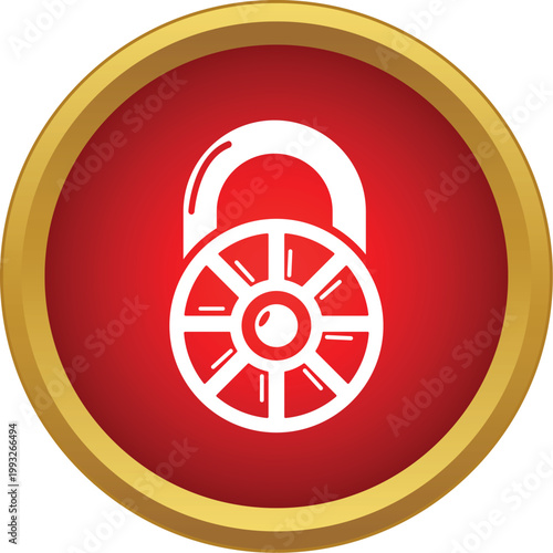 Padlock combination dial securing valuable data, privacy, and digital information