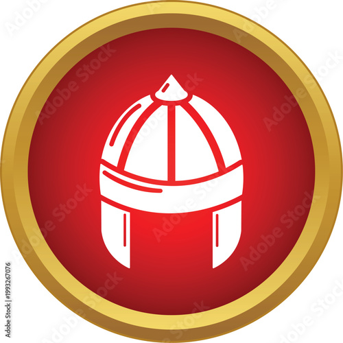Warrior helmet icon symbolizing ancient history protection