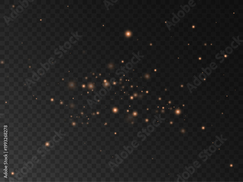 Gold Dust Spray PNG, Sparkling Light Particles Overlay Transparent