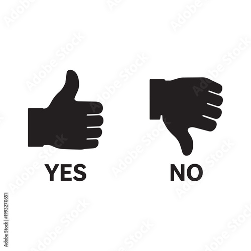 Like and dislike hand icons thumbs up down feedback rating symbol.