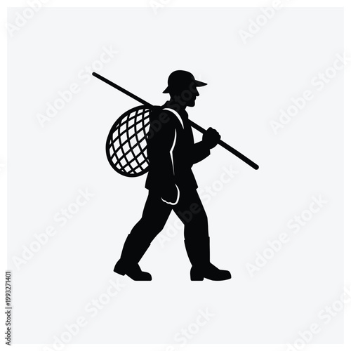 Silhouette of a baseball player swinging a bat and holding a catcher mitt.